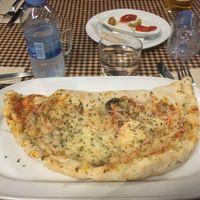 Vegan calzone at Pizza Paco in Barcelona