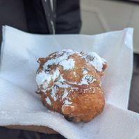 Oliebol with raisins at Verwijk's Oliebollen in Utrecht