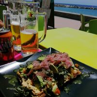 Avocado waffle at Gelatomania in Gran Canaria