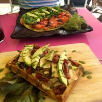 Savoury waffle at Gelatomania in Gran Canaria