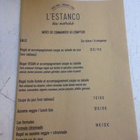 menu at L'Estanco du Marche in Lyon