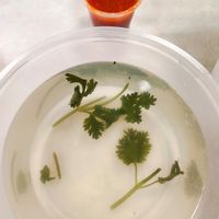 Chicken rice with soup and chilli at D'life 蔬食 - Beauty World in West Singapore