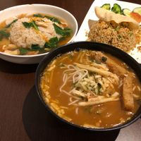Mui fan, sambal petai fried rice and Assam laksa  at D'life 蔬食 - Beauty World in West Singapore