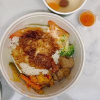 Chicken rice vegan at Greendot - Bugis Junction  in Central Singapore
