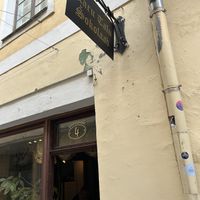 The sign in old town  at Karu Talu Šokolaad  in Tallinn