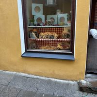 Outside the bakery  at Karu Talu Šokolaad  in Tallinn