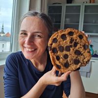 September 2025 - HUGE choc chip cookie at Karu Talu Šokolaad  in Tallinn