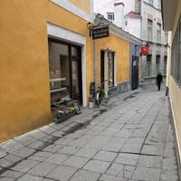 Front of the shop/ bakery  at Karu Talu Šokolaad  in Tallinn