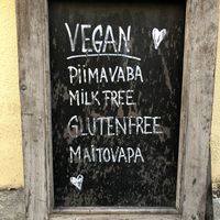 Sign out front at Karu Talu Šokolaad  in Tallinn