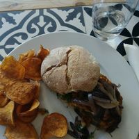 pumpkin hamburger  at Graça 77 in Lisbon