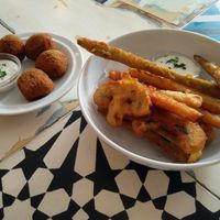croquettes and tempura at Graça 77 in Lisbon