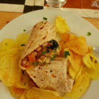 seitan, butter bean and veg wrap at Graça 77 in Lisbon