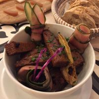 This seitan starter was so savory and rich. I think it was called pica pau  at Graça 77 in Lisbon