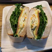 Moomoo sandwich at Moomoo Burger & Smoothie in Busan