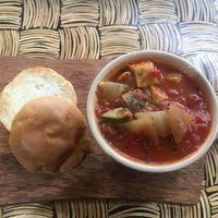 Tomato soup :) at Moomoo Burger & Smoothie in Busan