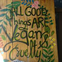 Sign near entrance at Little Good Things in Mae Hong Son
