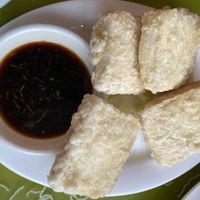 Deep fried tofu at Lotus Vegan Cuisine in Glasgow