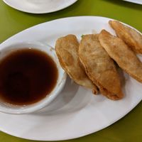 Fried dumplings at Lotus Vegan Cuisine in Glasgow