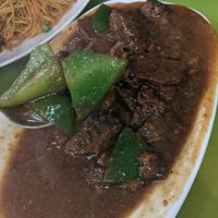 Homemade seitan at Lotus Vegan Cuisine in Glasgow