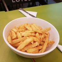 Salt and chilli chips at Lotus Vegan Cuisine in Glasgow