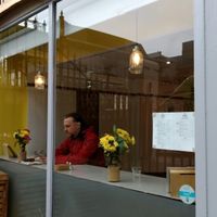 outside at Primal Roast in Glasgow