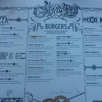 Menu at Head Of Steam Quayside in Newcastle Upon Tyne