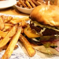 Brunel’s moving mountains burger  at Head Of Steam Quayside in Newcastle Upon Tyne