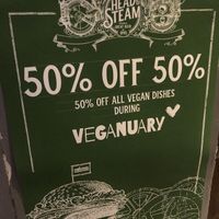 Veganuary offer  at Head Of Steam Quayside in Newcastle Upon Tyne