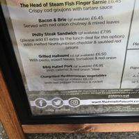 vegan option at bottom of menu  at Head Of Steam Quayside in Newcastle Upon Tyne