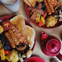 Vegan fried breakfast at Olive's in Norwich