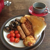 Vegan “slim” breakfast n tea at Olive's in Norwich