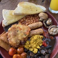 Vegan big breakfast  at Olive's in Norwich