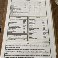 Menu at Olive's in Norwich