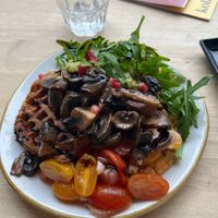 Sweet potato waffles at Madam Bakster in Ghent