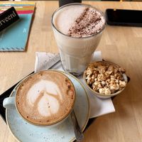 chocolate milk and moccha  at Madam Bakster in Ghent