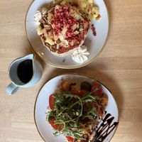 ricotta toast and pancakes  at Madam Bakster in Ghent