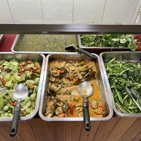Buffet choices   at Khouadin Vegetarian in Vientiane