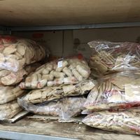 Some of the vegan proteins sold at the front of the restaurant  at Khouadin Vegetarian in Vientiane