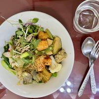 My super yummy lunch -$3.22 USD omg 😆   at Khouadin Vegetarian in Vientiane