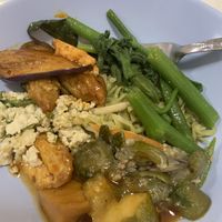 Buffet options  at Khouadin Vegetarian in Vientiane