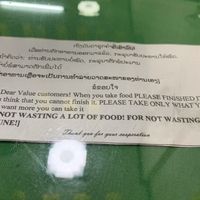 On table at Khouadin Vegetarian in Vientiane