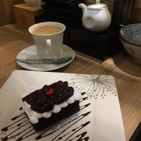 Coffee and cake set (blueberry/chocolate) at SUPE Vegan - Gurney Plaza in Penang