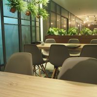 Outdoor balcony seating at the back of shop at SUPE Vegan - Gurney Plaza in Penang