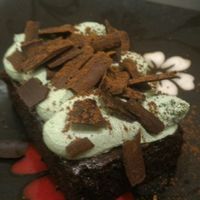Green tea chocolate cake at SUPE Vegan - Gurney Plaza in Penang