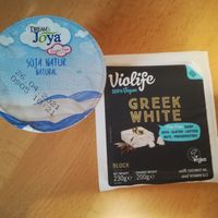 Internationally known dairy-alternatives at Bio Barat in Budapest