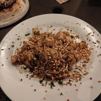 Pad thai without egg. Small portion and had a weird sweet taste to it. If you've ever hard a good pad thai this is nothing alike. at Lazy Cat in Minca
