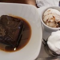 Sticky toffee pudding at Casa Romana Italian Restaurant in Carlisle