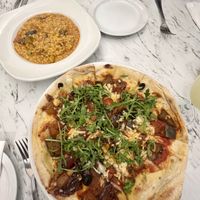 Pizza and risotto  #Veganuary at Casa Romana Italian Restaurant in Carlisle