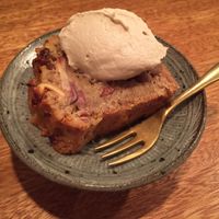 Apple Cake with Cashew Creme  at Mique in Tokyo