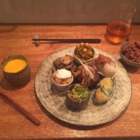 Dinner plate at Mique in Tokyo